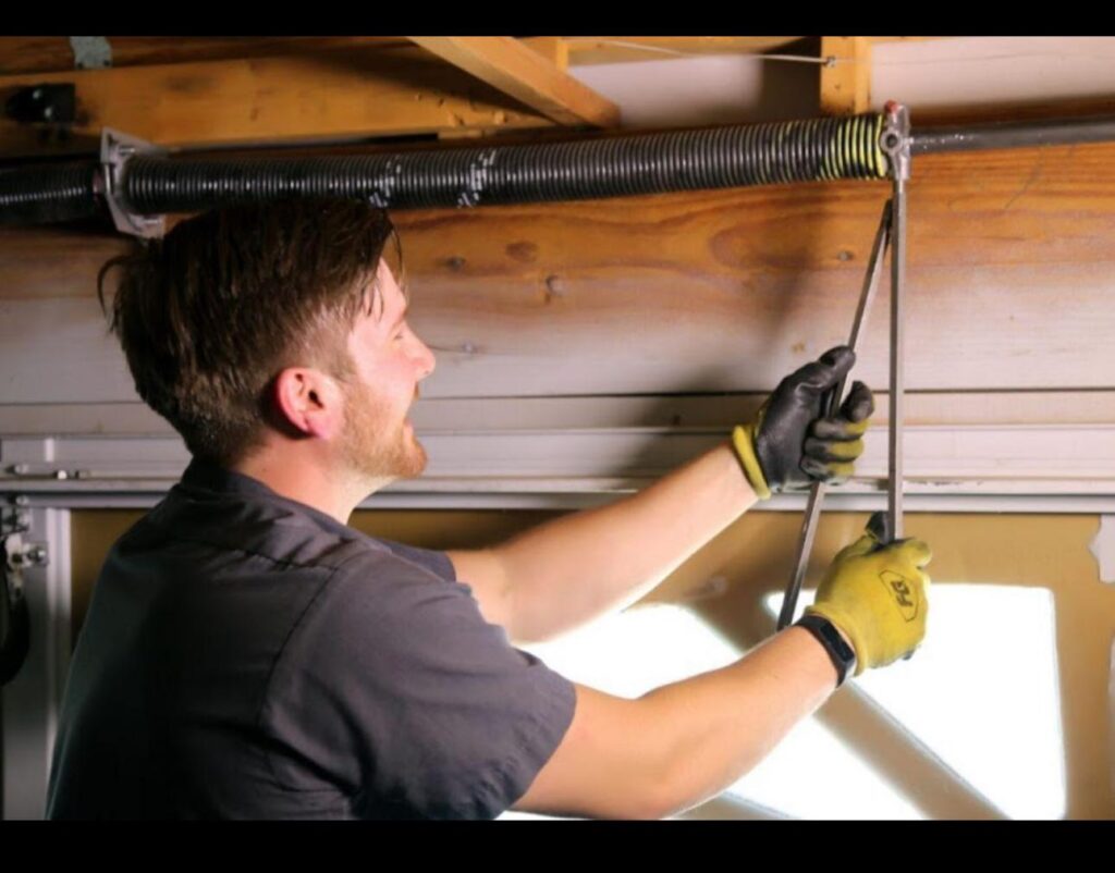Broken garage door spring in Naples Florida