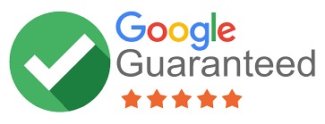 Google Guaranteed logo with a checkmark and five-star rating, symbolizing reliability and quality assurance for Today's Garage Door Repair Service in Naples, FL.
