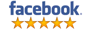 Facebook five-star rating graphic representing Today's Garage Door Repair Service's commitment to customer satisfaction and quality service.