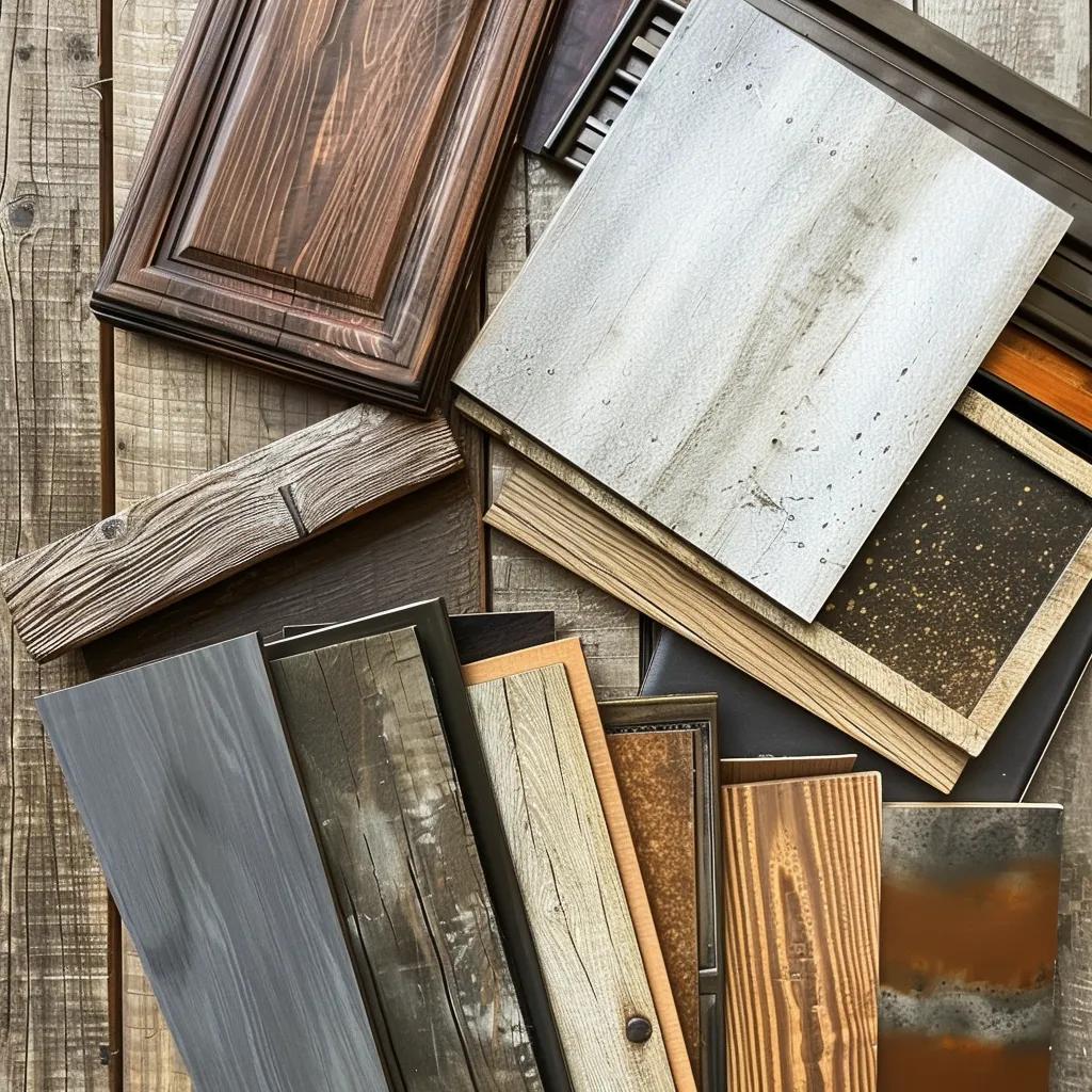 Various garage door panel styles displayed for installation options